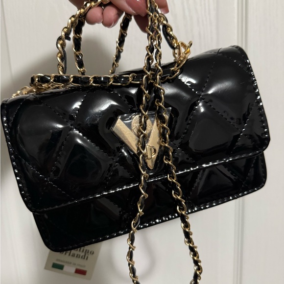 Valentino Orlandi Black Patent Leather Crossbody Bag - Picture 9 of 9